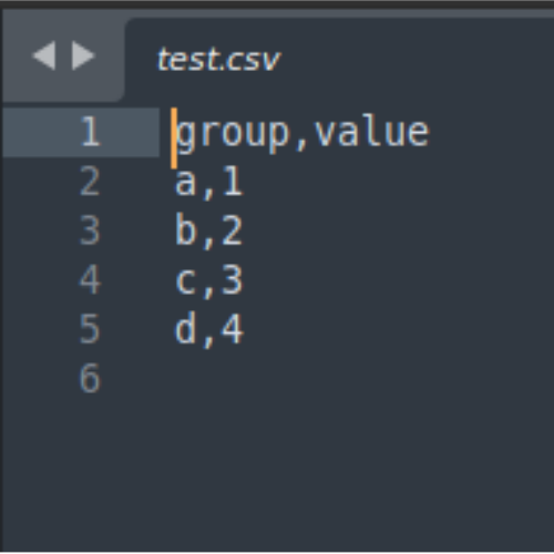 Picture of a CSV file.