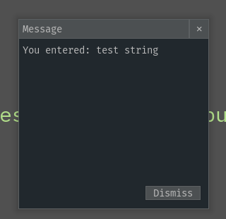 Picture of an alert dialog.