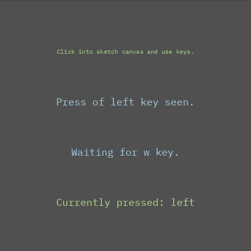 Picture of a sketch taking keyboard input.
