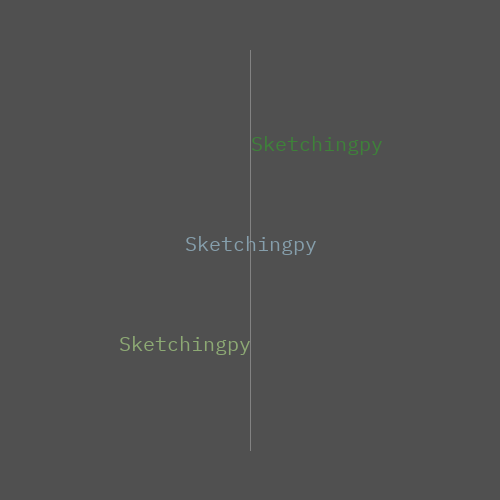 Picture of the same text repeated with different horizontal alignment.